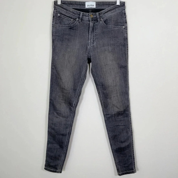 DU/ER | WOMEN'S SKINNY JEANS IN GRAY WASH - Picture 3 of 16